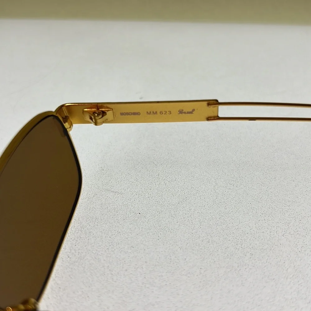 Moschino sunglasses, vintage gold 1990 limited edition. - Picture 5 of 6